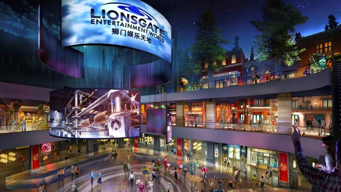 vr world of a shopping mall full of customised characters