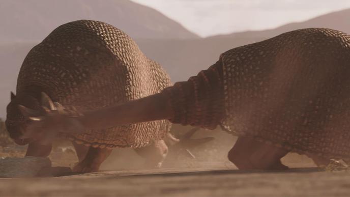 Previs image of Doedicurus_fight sequence 