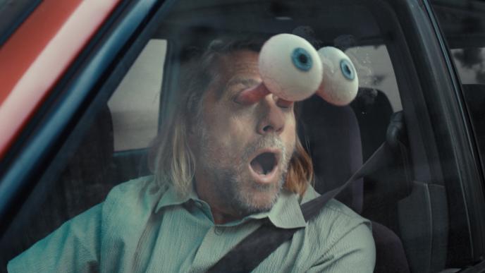 Columbia Sportswear advertisement still of CG eyes